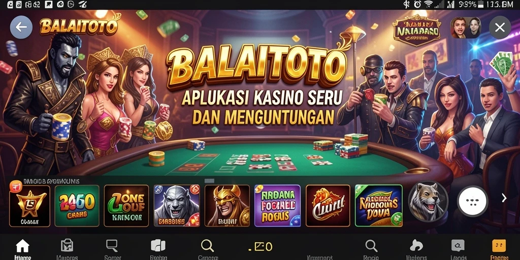 Tampilan screenshot BALAITOTO yang menampilkan gameplay Kasino yang seru.