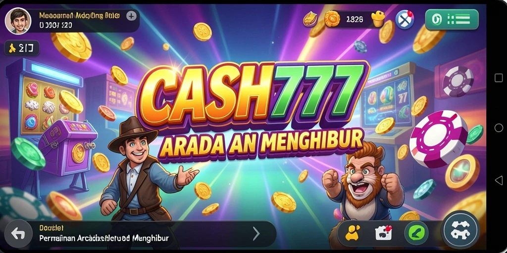 Screenshot menunjukkan gameplay seru dalam CASH777 dengan level yang penuh tantangan.