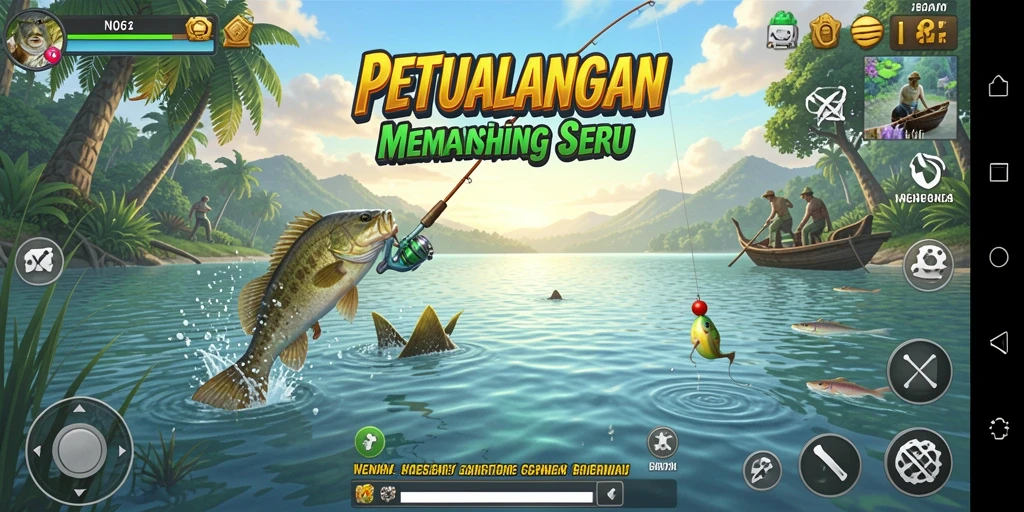 Tampilan gameplay N06 yang menarik dan realistis dalam memancing.