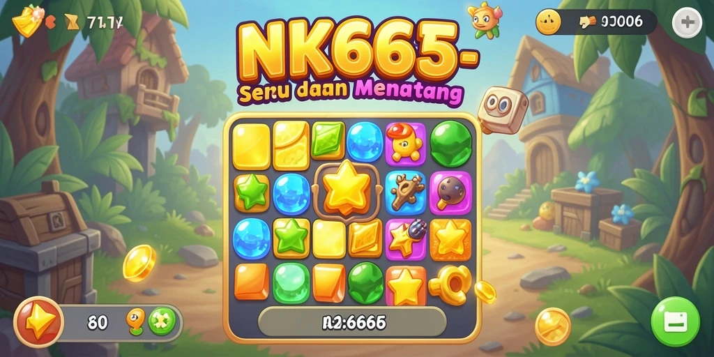Tangkapan layar gameplay NK666 dengan balok warna-warni yang mengasyikkan.